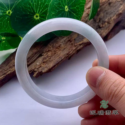派瑞翡翠 翡翠手镯 糯种 春彩 商品图3