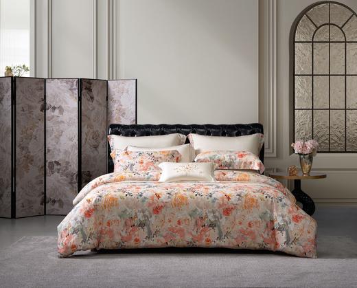 【4月】寐MINE 天丝印花大床笠四件套：雪莲【7F童床】[广百北京路店] 商品图1