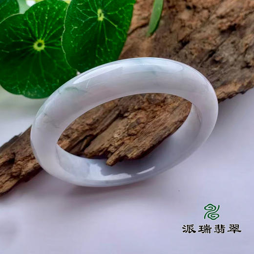派瑞翡翠 翡翠手镯 糯种 飘花 商品图0