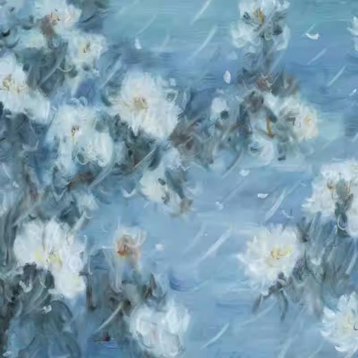 罗仕鹏版画《素雪绮花》60版 商品图1