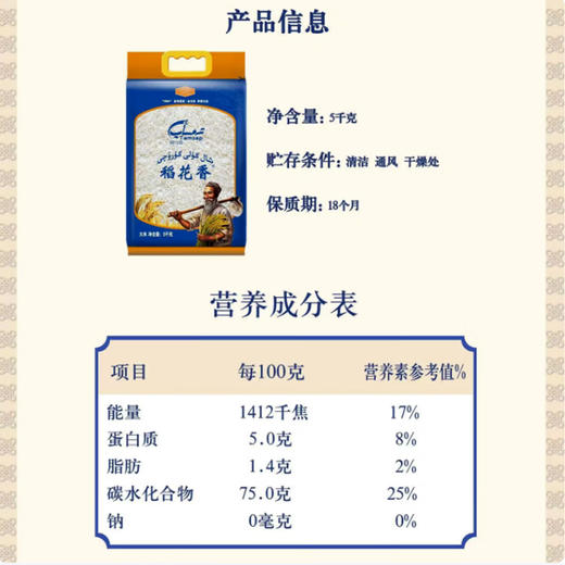 牌可赞特选稻花香米【5kg】 商品图1