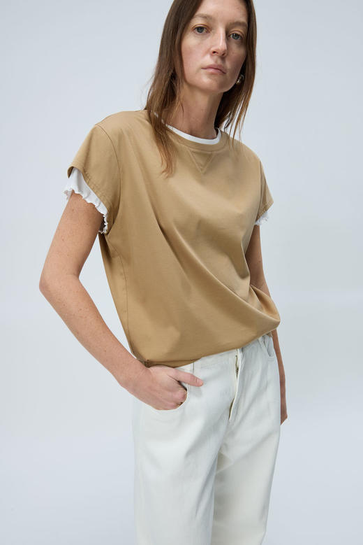 假两件波浪边T恤 商品图3