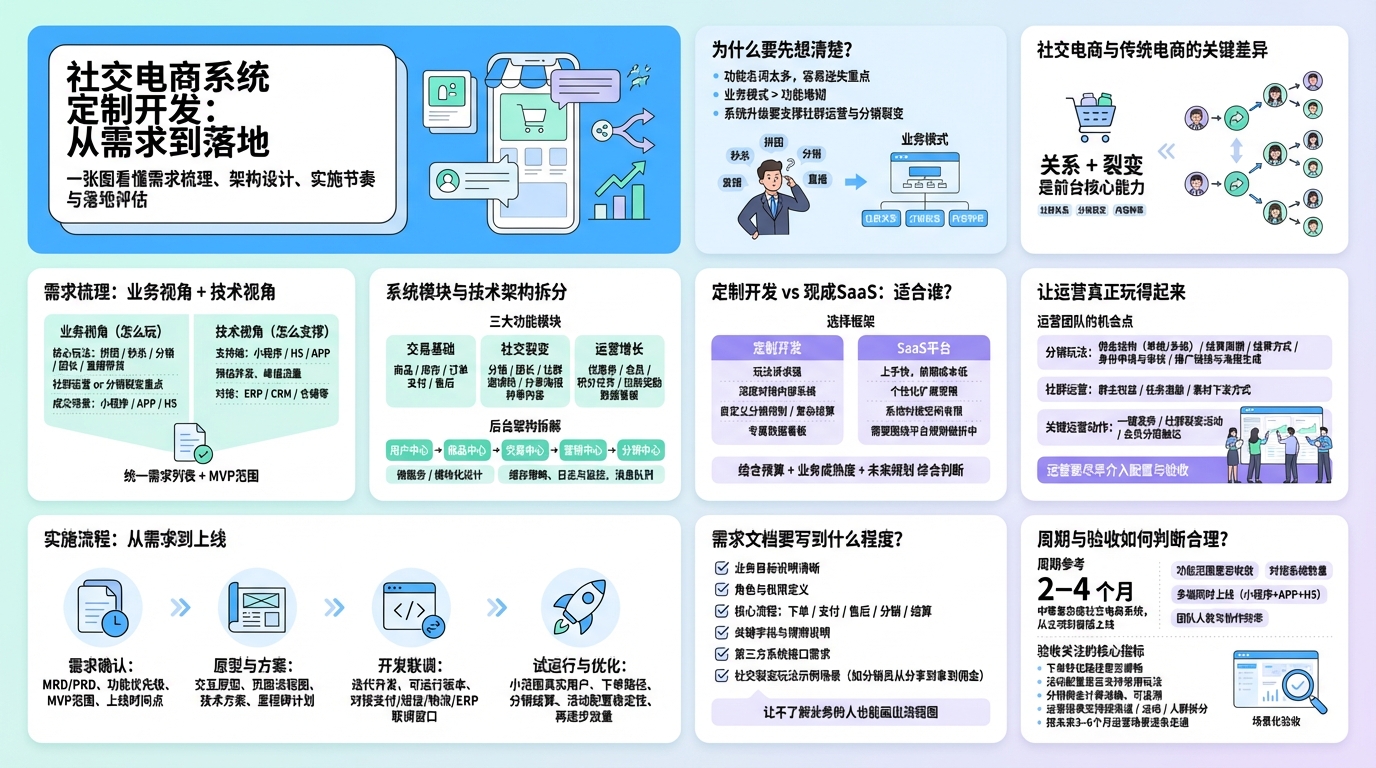 搭建社交电商系统前，要先梳理哪些核心需求？