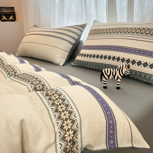 【限时秒杀】自然醒A类波西米亚全棉双层纱四件套HS（不参与优惠券） 商品图8