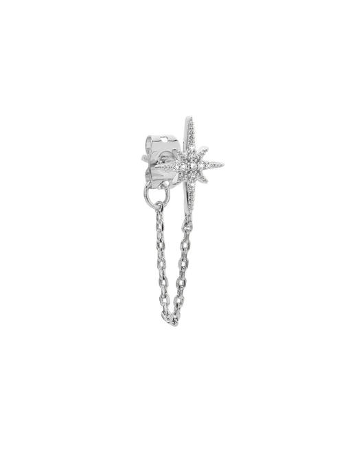订购8周到｜MYA-BAY-DIWALI CHAIN-银色 星芒 锆石 链条 耳环［比利时设计师］ 商品图1
