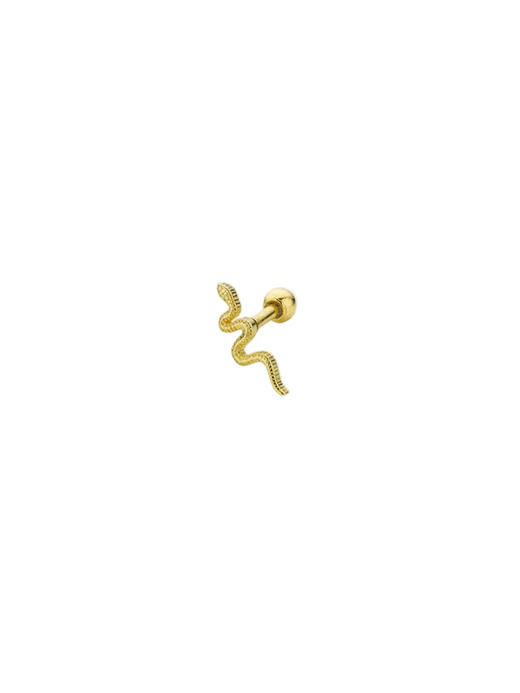 订购8周到｜MYA-BAY-SERPIENTE-金色 蛇形 耳钉 （单只）［比利时设计师］ 商品图1