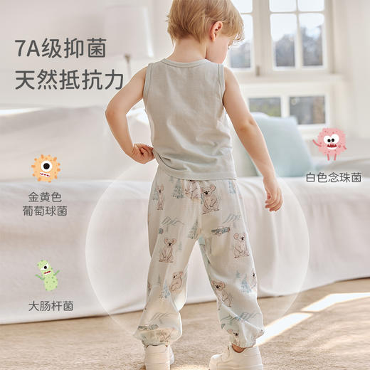 【2026春夏新品】ibaby×outlast太空科技恒温双层纱布桑蚕丝抑菌防叮咬灯笼裤 商品图2