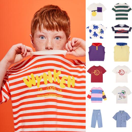 wynken 26SS新品 幼童短袖短裤套头衫鸭舌帽背心牛仔裤衬衫遮阳衣 商品图0