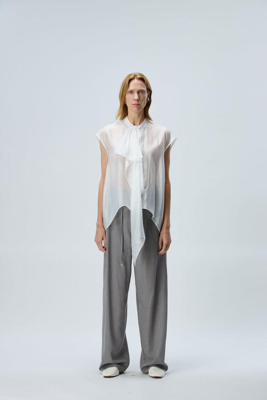 飘带无袖衬衫 商品图1