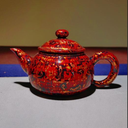 玄雕窑龙凤呈祥段泥紫砂壶250cc橘色大漆原矿泥西施紫砂壶180cc红色大漆原矿泥水平紫砂壶200cc 商品图2