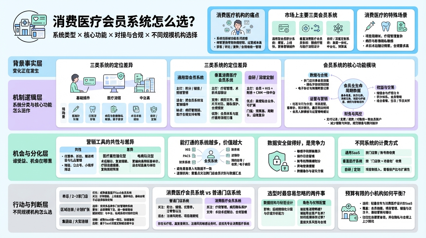市场上的消费医疗会员系统有哪些？