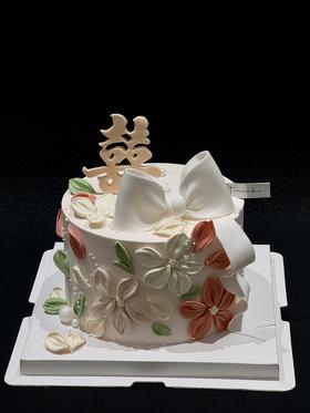 喜气刮刀花蛋糕