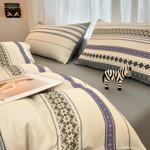 【限时秒杀】自然醒A类波西米亚全棉双层纱四件套HS（不参与优惠券） 商品图7