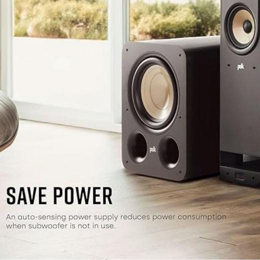 普乐之声（polk）ES10 200W家庭影院音箱 家用客厅有源低音炮10英寸长冲程超低音 黑色 商品图3