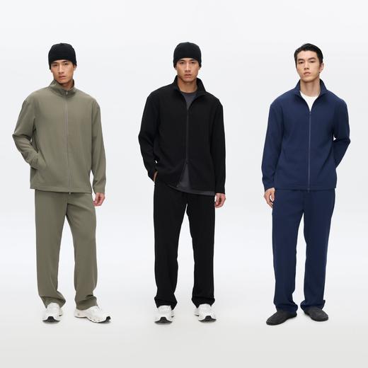 Oneup条纹肌理拉链运动立领外套 商品图4