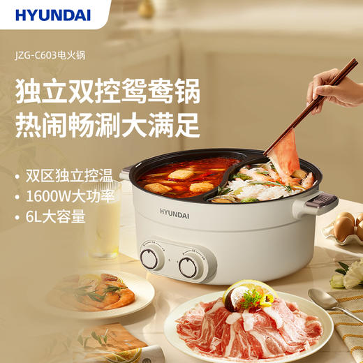 HYUNDAI电火锅（鸳鸯电火锅）JZG-C603 商品图0