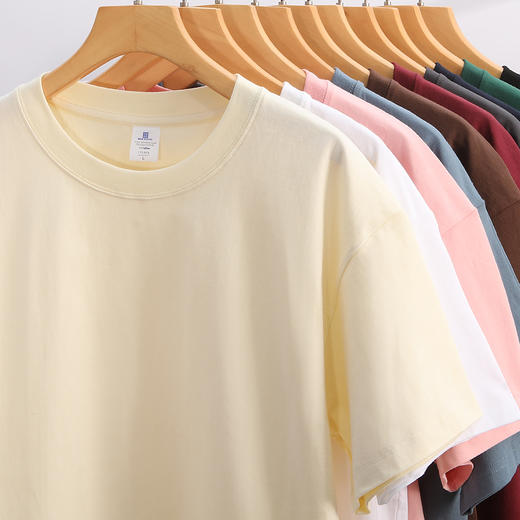 【79元3件】230G纯棉微落肩精梳T恤 多种颜色可选 柔软亲肤 吸汗透气 基础百搭 商品图2