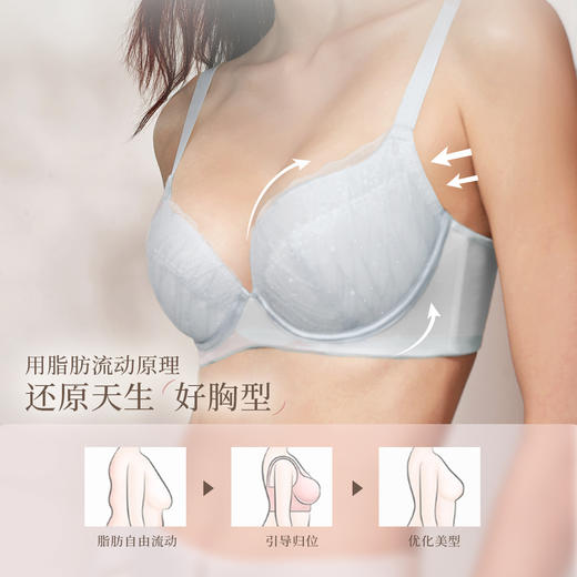 [流光分胸型]全罩杯文胸防下垂蕾丝上托大胸内衣 商品图2