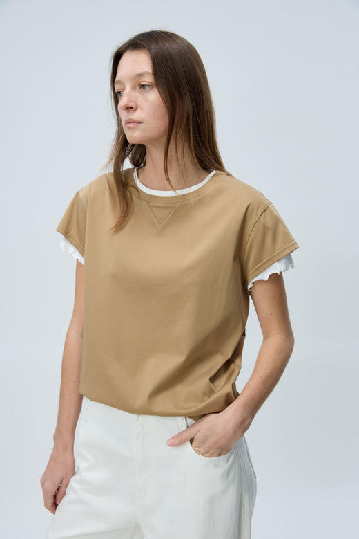 假两件波浪边T恤 商品图4