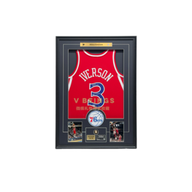 收藏系列 艾弗森 限量红 BEST 10/10 亲笔签名球衣