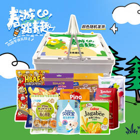 【春日限定】春暖花开踏青出游零食组合C-手提折叠收纳箱款 颜色随机