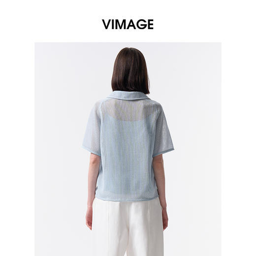 VIMAGE纬漫纪休闲百搭减龄宽松上衣2026夏季新款V2513213 商品图4