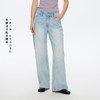 Oneup浅灰蓝牛仔直筒裤 商品缩略图1