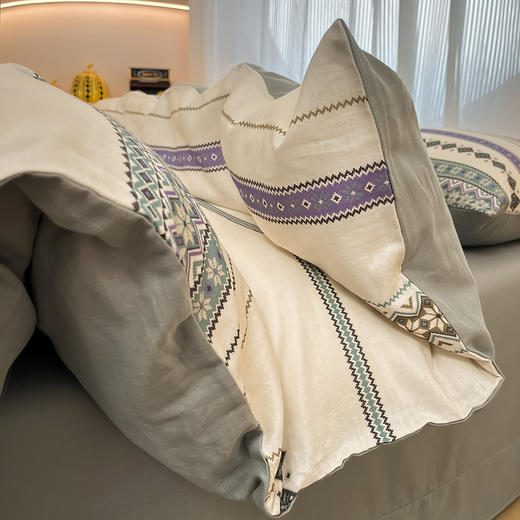 【限时秒杀】自然醒A类波西米亚全棉双层纱四件套HS（不参与优惠券） 商品图10