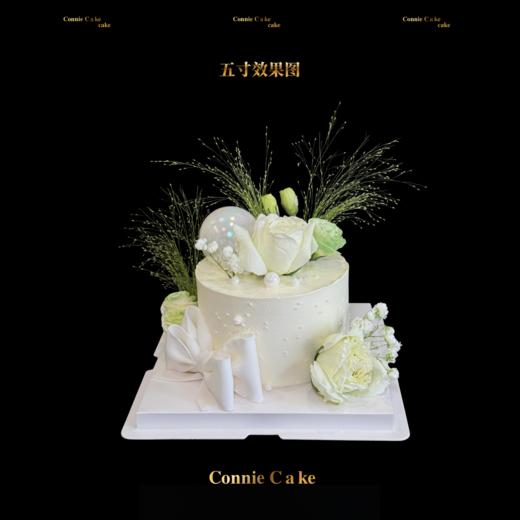 白色鲜花翻糖蝴蝶结 商品图0