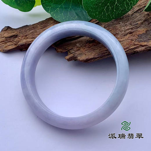派瑞翡翠 翡翠手镯 糯种 浅紫 商品图2