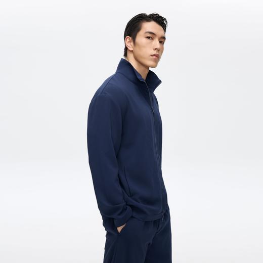 Oneup条纹肌理拉链运动立领外套 商品图3