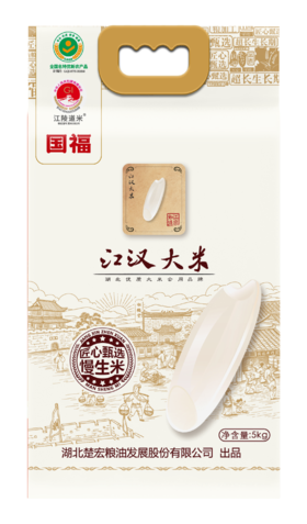 【严选】荆楚粮油【江汉大米】国福匠心甄选慢生米当季新米南方米软糯香甜5kg/袋
