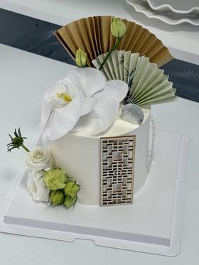 国风蝴蝶兰蛋糕