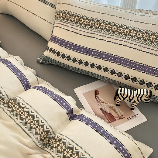 【限时秒杀】自然醒A类波西米亚全棉双层纱四件套HS（不参与优惠券） 商品图9