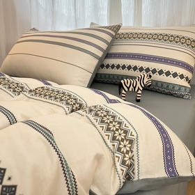 【限时秒杀】自然醒A类波西米亚全棉双层纱四件套HS（不参与优惠券）