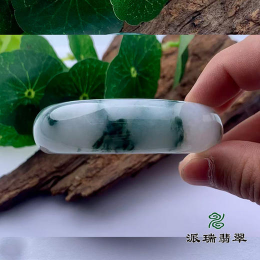 派瑞翡翠 翡翠手镯 糯种 飘花 商品图2