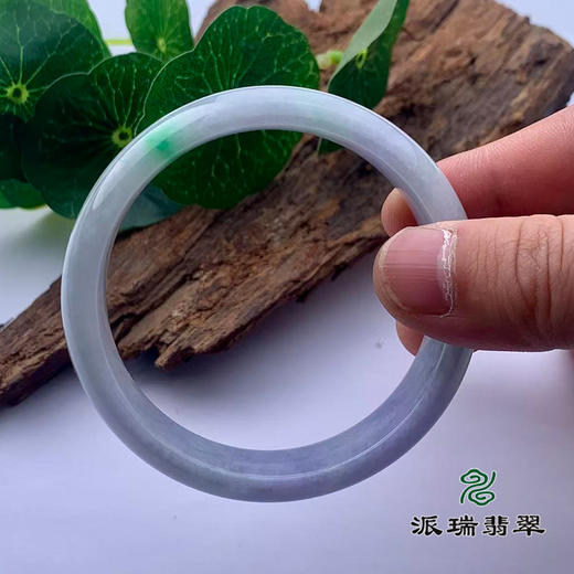 派瑞翡翠 翡翠手镯 糯种 春彩 商品图3