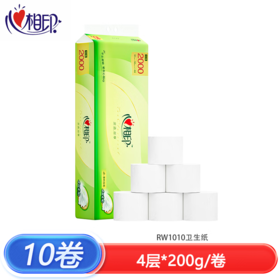 DH RW1010（单提）心相印茶语丝享200克10粒装四层无芯卫生纸