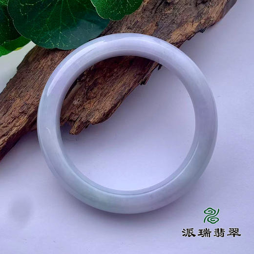 派瑞翡翠 翡翠手镯 糯种 浅绿 浅紫 商品图1