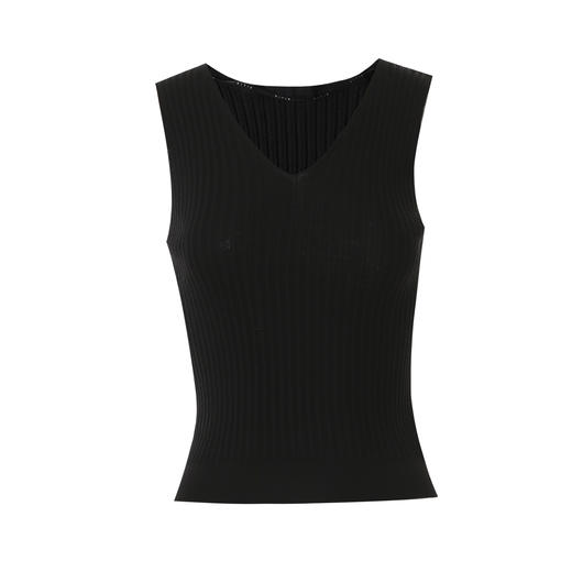 EITIE爱特爱V领修身显瘦无袖背心上衣春季新款8101805 商品图7