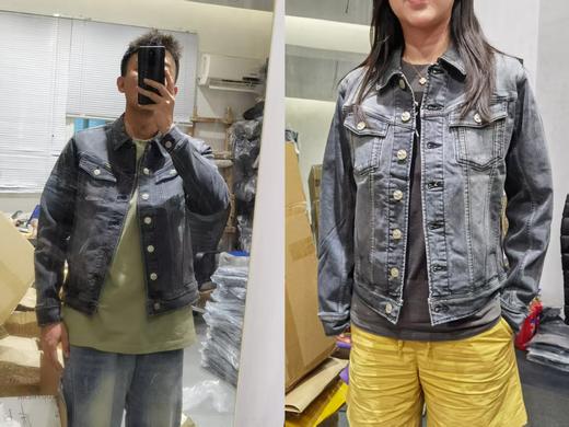 清仓库不退换 抓紧来捡漏儿，LEE带弹力灰色牛仔外套..男女同款... 商品图0