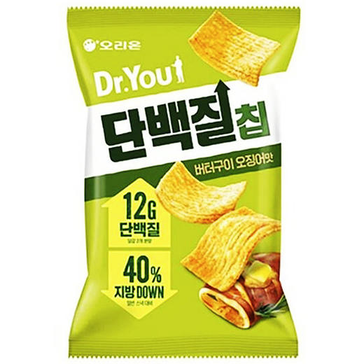 好丽友蛋白质脆片黄油烤鱿鱼味60g오리온 단백질칩 버터구이오징어맛 商品图0