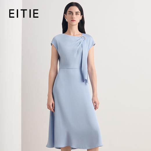 EITIE爱特爱垂坠有质感气质收腰通勤连衣裙2026夏季新款8607323 商品图0