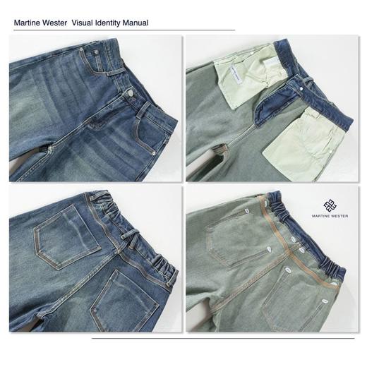 Martine Wester 女款阔腿直筒牛仔裤 11315556 商品图4