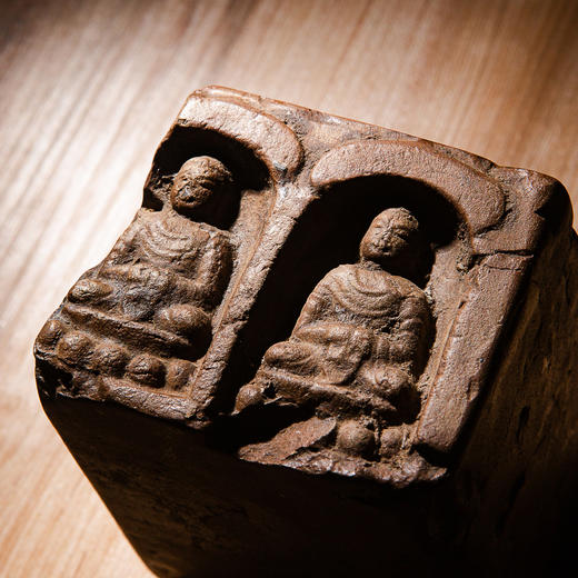 南北朝佛造像古砖镶嵌歙石制砚 商品图11