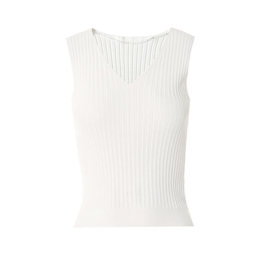 EITIE爱特爱V领修身显瘦无袖背心上衣春季新款8101805 商品图5