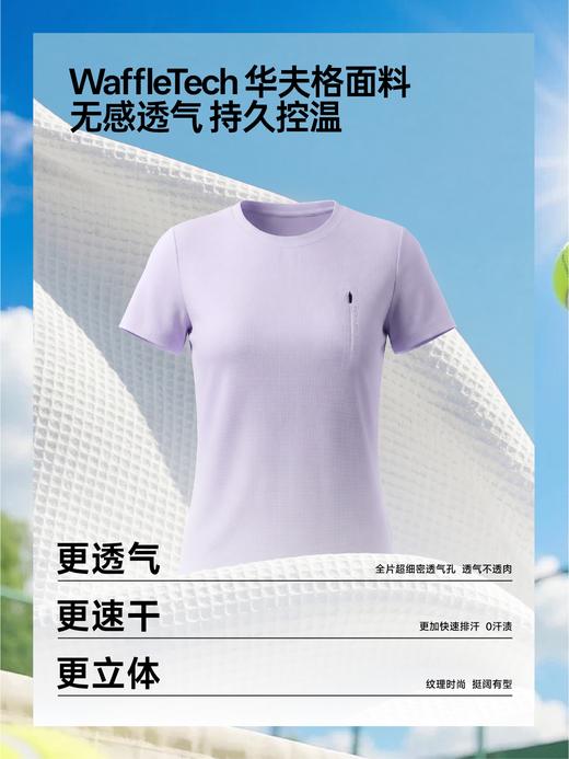 五只白鹅🔥 爆款推荐→男女同款6208/6218防晒锦纶华夫格薄荷凉感T恤= 商品图3
