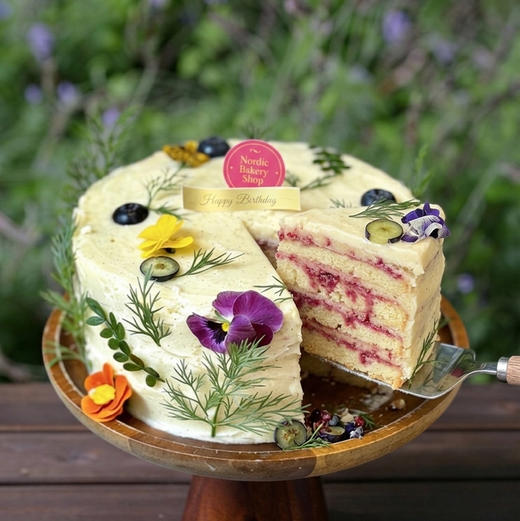 香草黄油树莓蛋糕 Vanilla Butter Frosting Raspberry Cake 商品图0