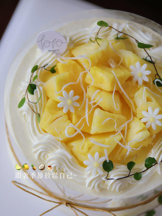 🌿新品「柠檬凤梨椰奶冻戚风蛋糕」100%动物奶油（附图6寸，提前3小时预订） 商品图2