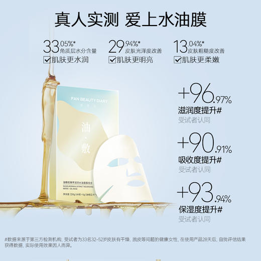 FAN BEAUTY DIARY 油橄榄臻萃润泽水油面膜组合5片/盒（全英文标） 商品图4